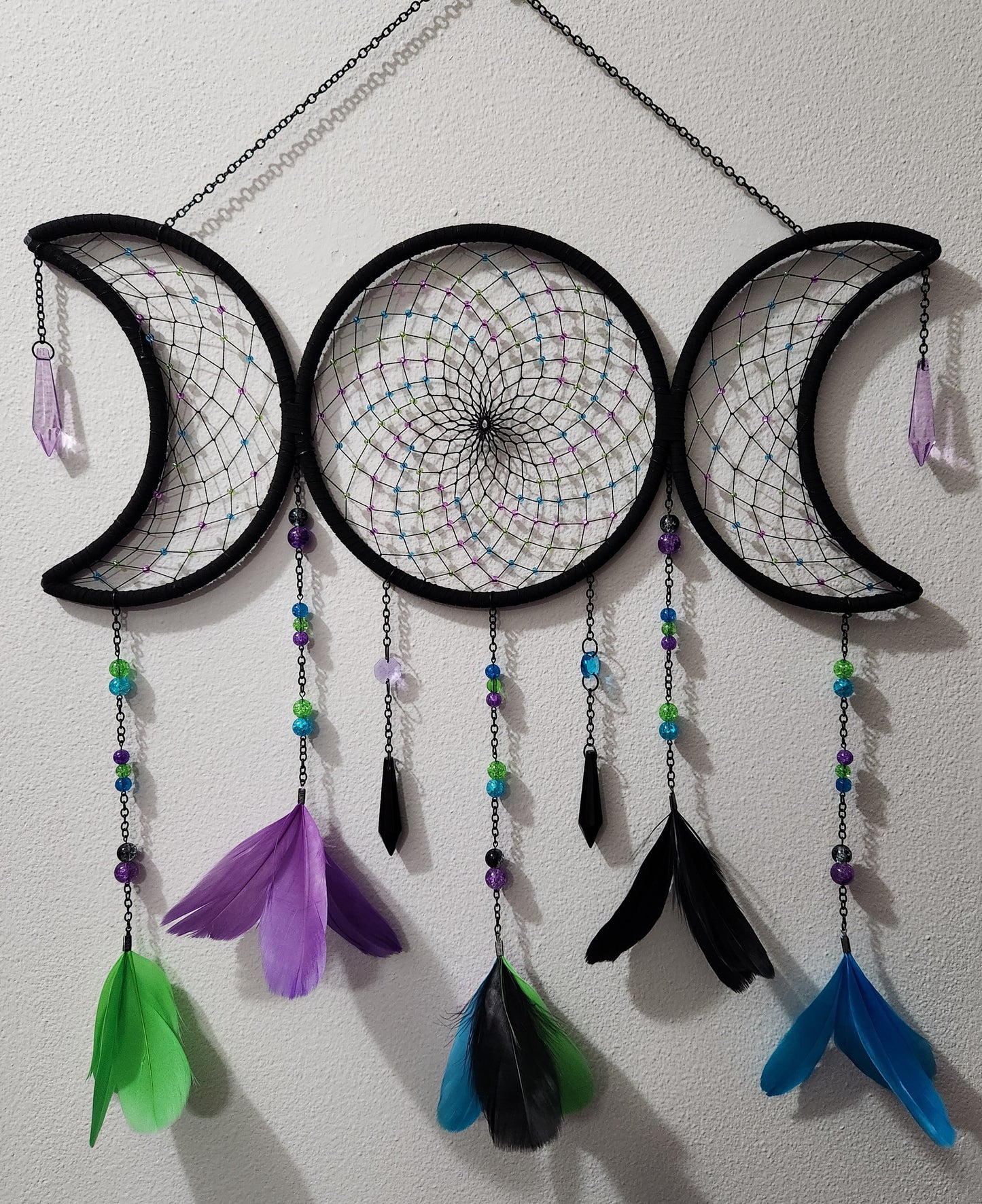 Triple Moon - Black, Green, Blue & Purple